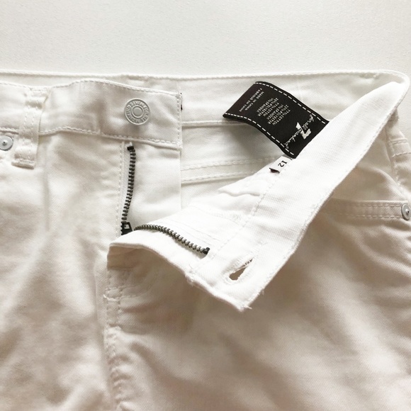 7FAM White Denim Jean Skirt Never Worn - Picture 2 of 8